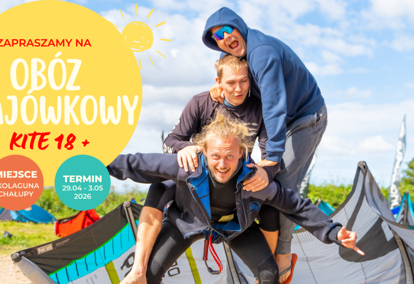 Kitesurfingowa majówka na fali z MALAYKĄ na Kempingu Ekolaguna! CAMP MAJÓWKOWY: 29.04.2026-3.05.2026! 1450PLN