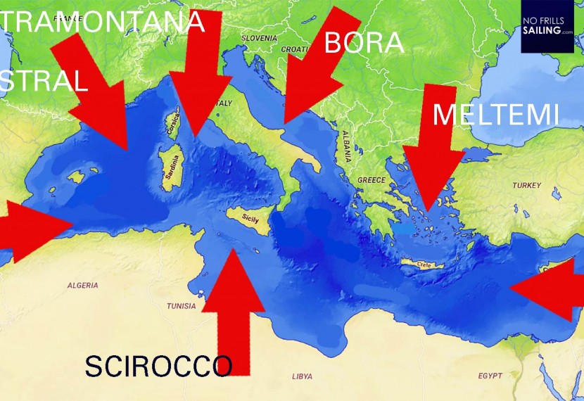 Wiatry nad Morzem Śródziemnym, najlepsze wiatry do kitesurfingu w Europie. Jak się nazywają i jak powstają?